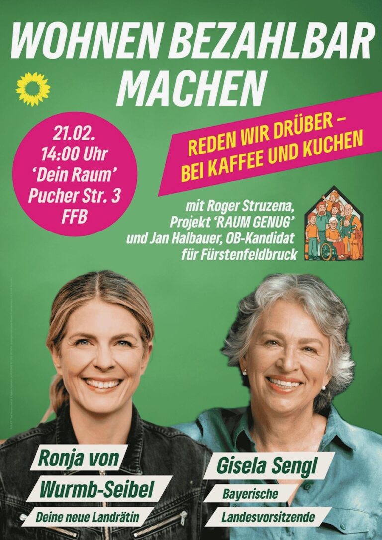 „Wohnen bezahlbar machen“ – Ronja lädt zum Dialog bei Kaffee und Kuchen